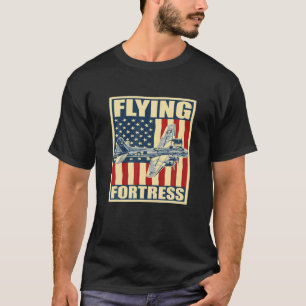 B-17 Flying Fortress Aeroplane USAF Aircraft Bombe T-Shirt