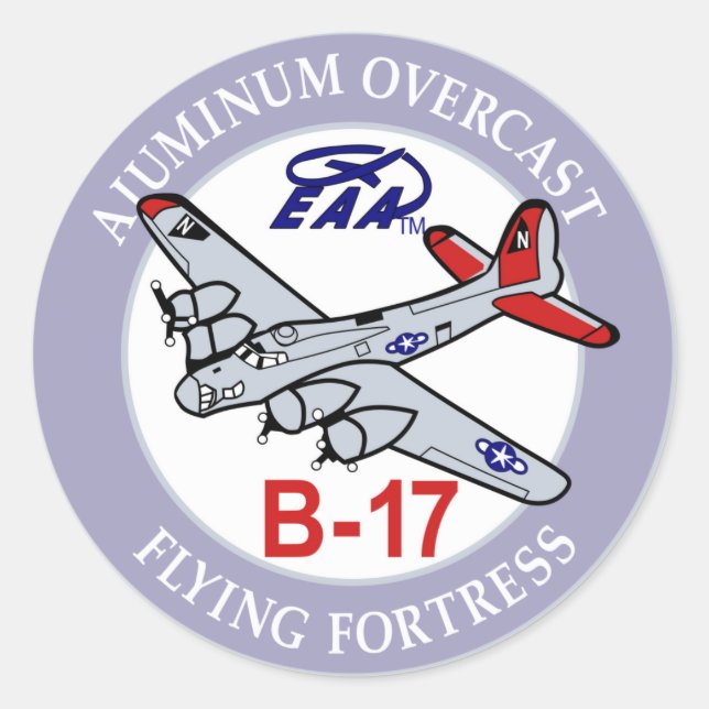 B-17 Flying Fortress Classic Round Sticker (Front)