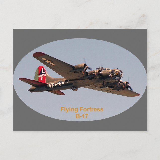 B-17 Flying Fortress Postcard (Front)