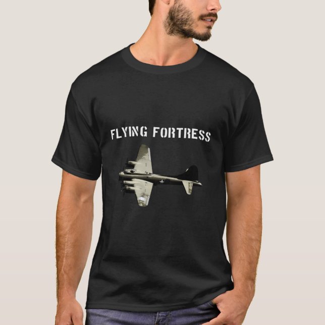 B-17 Flying Fortress T-Shirt Ww2 Bomber Aeroplane  (Front)