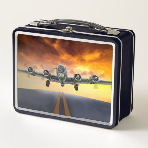 B-17 FLYING FORTRESS TAKEOFF METAL LUNCH BOX