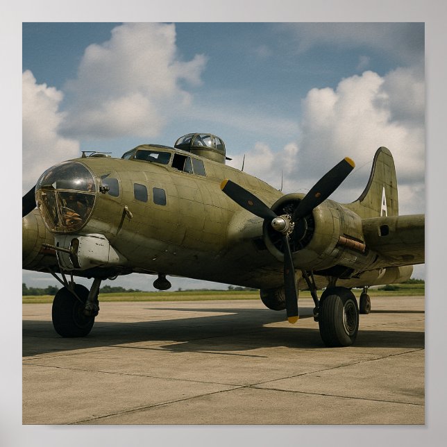 B-17 Flying Fortress Warbird Poster (Front)