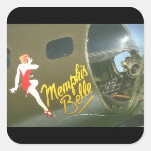 B-17 "Memphis Belle_Military Aircraft Square Sticker