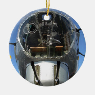 B-17 Nose Bomber Turret Seat Photo Ornament
