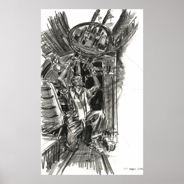 B-17 Radio Gunner 1942 Poster (Front)