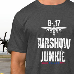 B-17 Vintage Aeroplane Airshow Junkie Aviation WWI T-Shirt