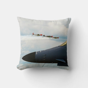 B-1 Bomber and WWII Fighters Cushion