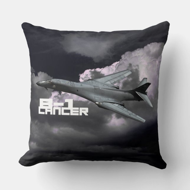 B-1 Lancer Grade A Cotton Throw Pillow 20x20 (Front)