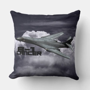 B-1 Lancer Grade A Cotton Throw Pillow 20x20