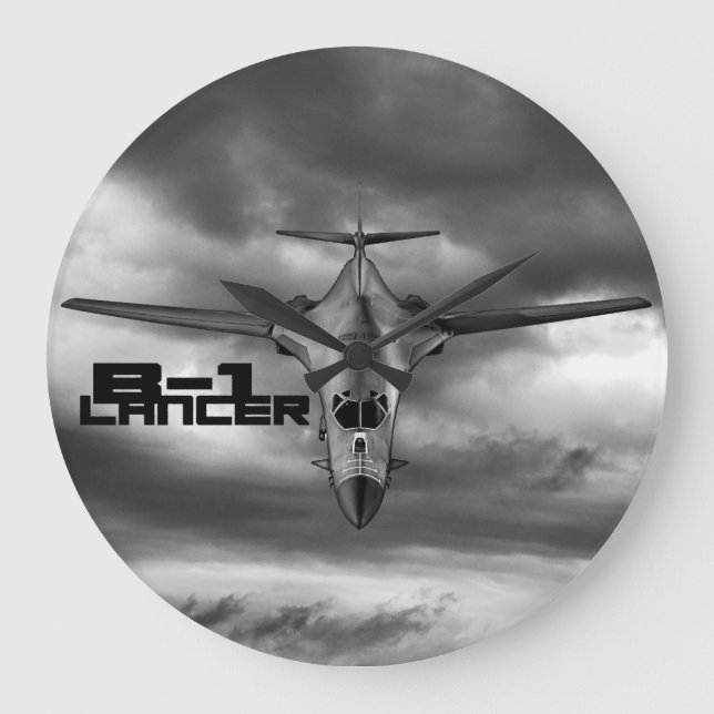 B-1 Lancer Round (Large) Wall Clock (Front)
