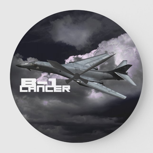 B-1 Lancer Round (Large) Wall Clock (Front)