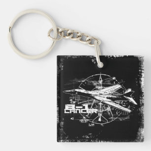 B-1 Lancer Square (double-sided) Keychain