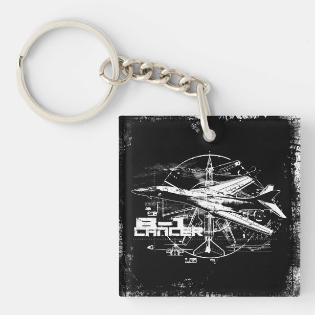 B-1 Lancer Square (double-sided) Keychain (Front)