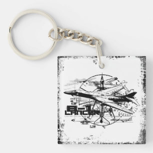 B-1 Lancer Square (double-sided) Keychain
