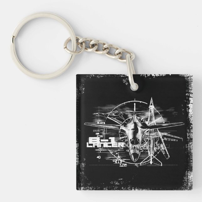 B-1 Lancer Square (double-sided) Keychain (Front)