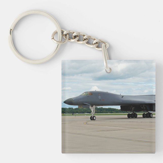 B-1B Lancer Bomber on Ground Key Ring (Front)