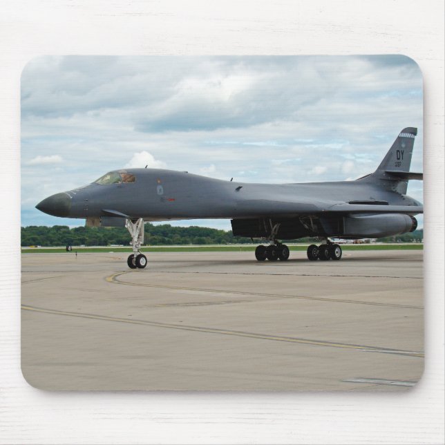 B-1B Lancer Bomber on Ground Mouse Pad (Front)