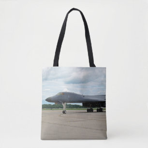 B-1B Lancer Bomber on Ground Tote Bag