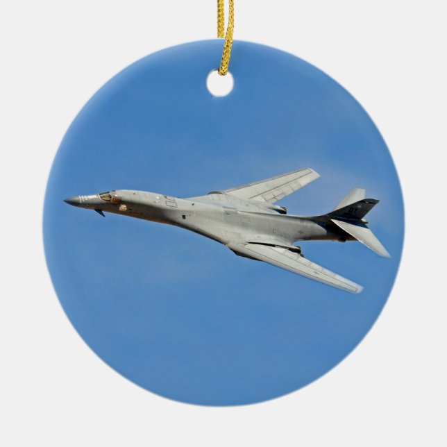 B-1B Lancer Bomber Wings Swept Ceramic Ornament (Front)