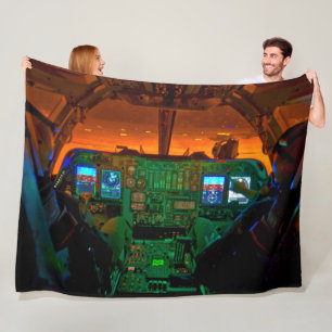 B-1B LANCER COCKPIT FLEECE BLANKET
