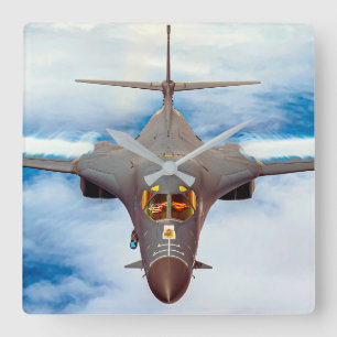 B-1B LANCER SQUARE WALL CLOCK