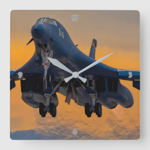 B-1B LANCER SQUARE WALL CLOCK