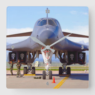 B-1B LANCER SQUARE WALL CLOCK