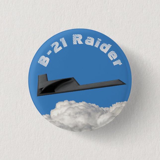 B-21 Raider Stealth Bomber 3 Cm Round Badge (Front)