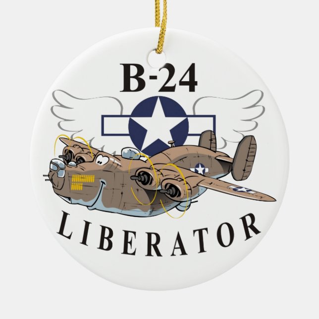 B-24 Liberator Ceramic Tree Decoration (Front)