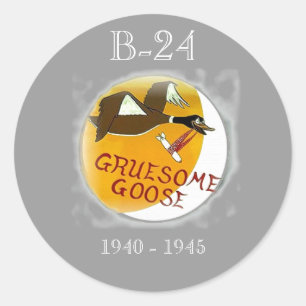 B-24 LIBERATOR HEAVY BOMBER- Misc. Nose Art Classic Round Sticker