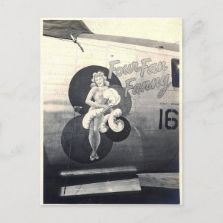 B-24 Nose Art “Four Fan Fanny” Postcard