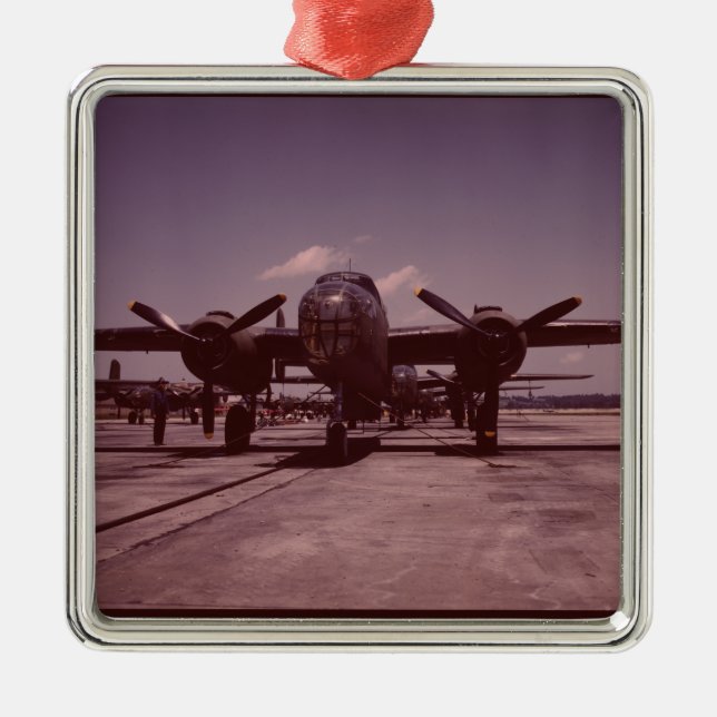 B-25 Bomber Metal Tree Decoration (Front)
