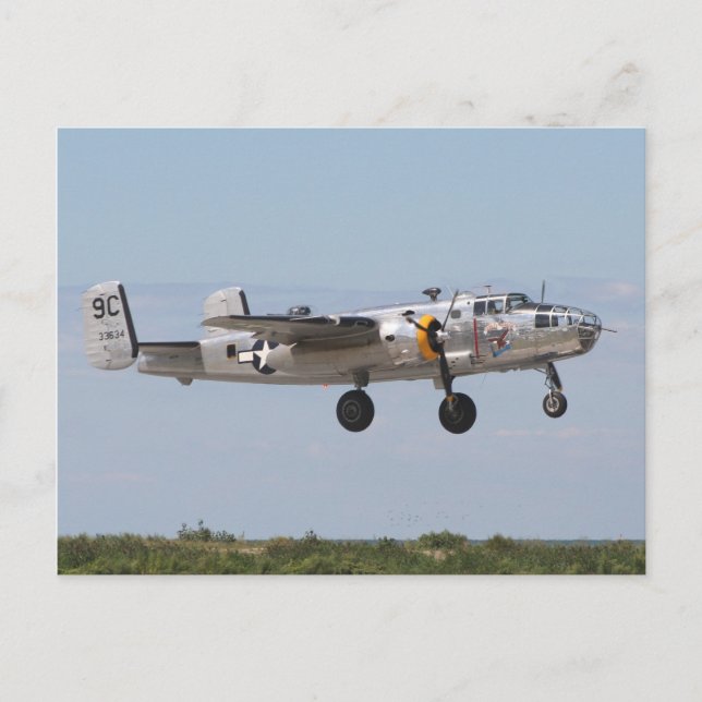 B-25 D Yankee Warrior Postcard (Front)