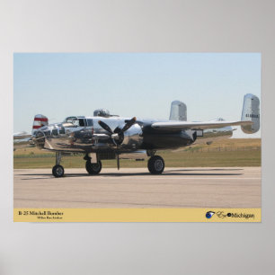 B-25 Mitchell Bomber Plane Poster