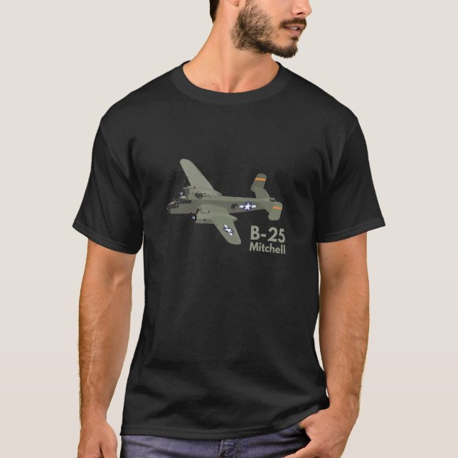 B-25 Mitchell WW2 Medium Bomber T-Shirt (Front)