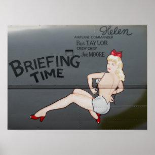 B-25 Nose Art Poster