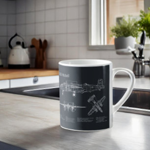 B-25B Mitchell Doolittle - Aeroplane Blueprint PD Coffee Mug