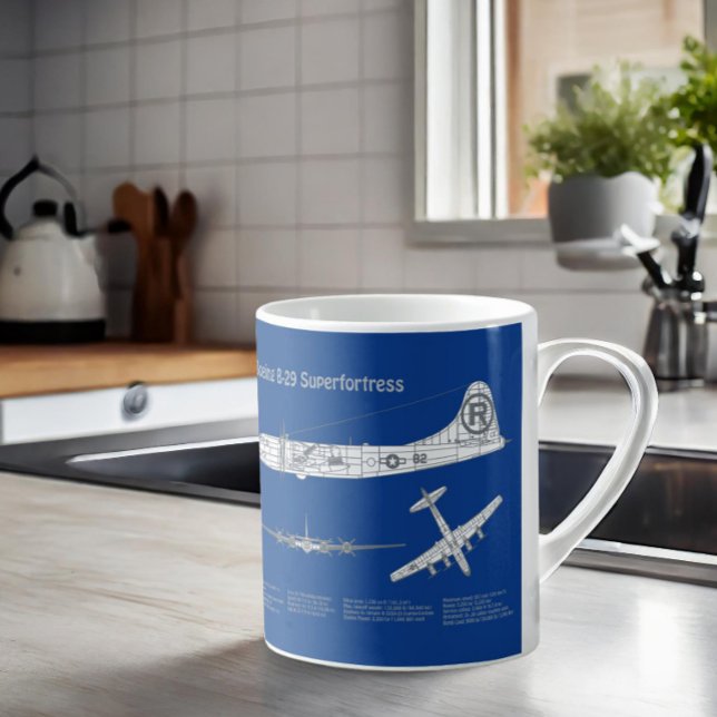 B-29 Superfortress - Aeroplane Blueprint Plans ABD Coffee Mug (Creator Uploaded)