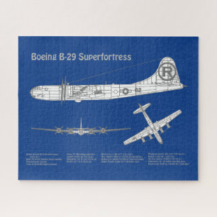 B-29 Superfortress - Aeroplane Blueprint Plans ABD Jigsaw Puzzle