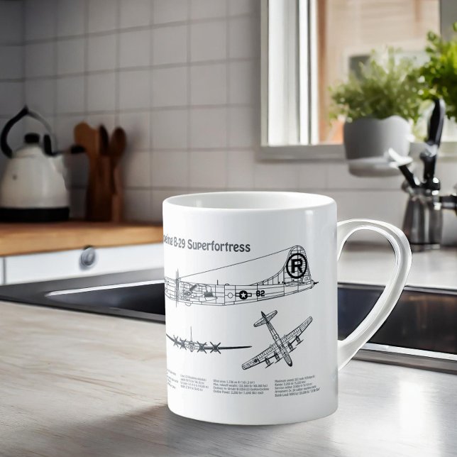 B-29 Superfortress - Aeroplane Blueprint Plans BD Coffee Mug (Creator Uploaded)