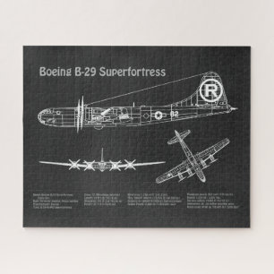 B-29 Superfortress - Aeroplane Blueprint Plans PD Jigsaw Puzzle
