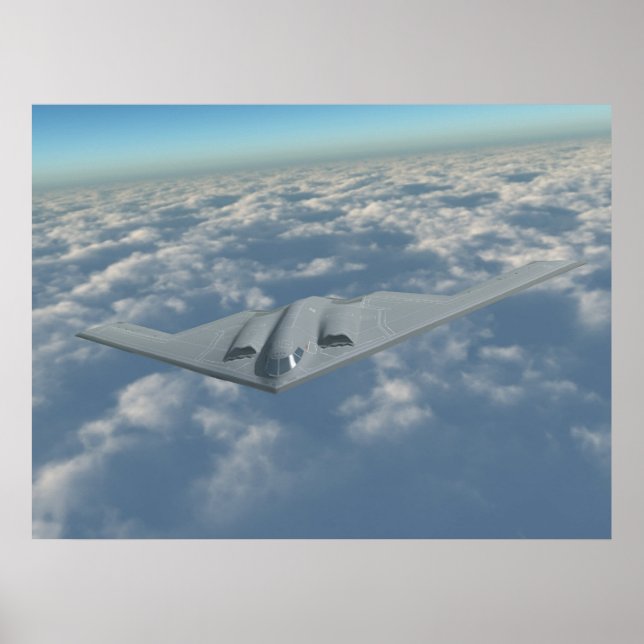 B-2 Bomber Above the Clouds Poster (Front)