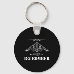B-2 Bomber Aircraft Schematic Military Stealth Bom Key Ring
