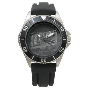 B-2 Spirit Crown Protector Black Rubber Watch