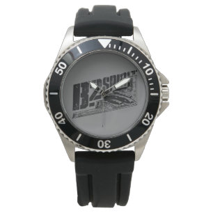 B-2 Spirit Crown Protector Black Rubber Watch