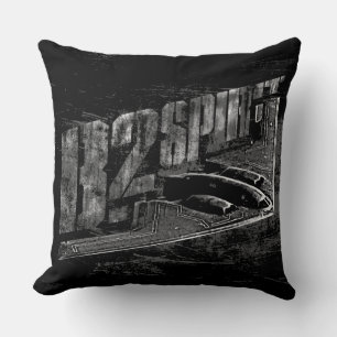 B-2 Spirit Grade A Cotton Throw Pillow 20x20