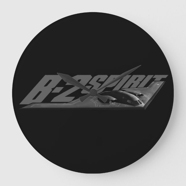 B-2 Spirit Round (Large) Wall Clock (Front)