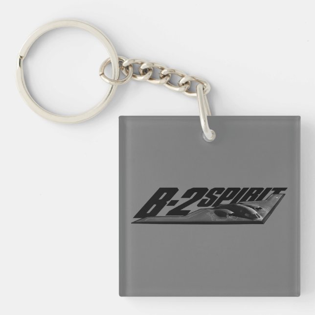 B-2 Spirit Square (double-sided) Keychain (Front)