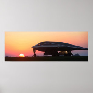 B-2 Spirit Stealth Bomber Aircraft Poster