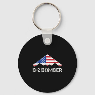 B-2 Spirit Stealth Bomber Flag Usa Military Aircra Key Ring